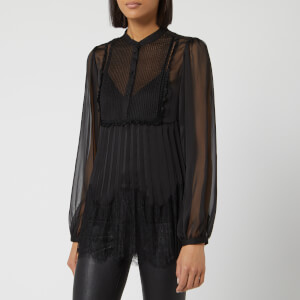 McQ Alexander McQueen Women's Overlay Pleat Blouse - Black