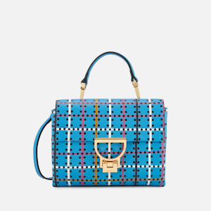 Coccinelle Women's Arlettis Psychedelic Tartan Bag - Blue