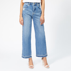 Victoria, Victoria Beckham Women's Cali Wide Leg Jeans - Blue Vintage