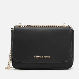 Versace Jeans Women's Shoulder Bag with Charm - Black