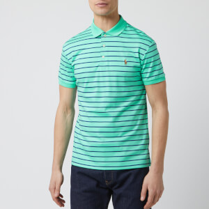 Polo Ralph Lauren Men's Stripe Pima Polo-Shirt - Sunset Green Multi