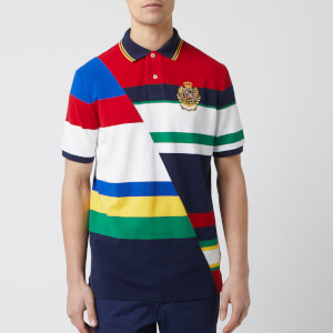 Polo Ralph Lauren Men's Newport Crest Pique Polo-Shirt - Cruise Navy/Multi