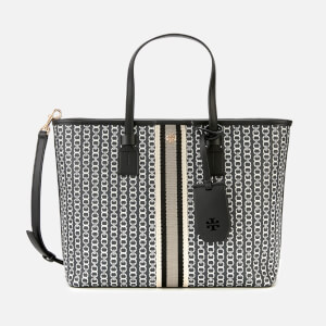 Tory Burch Women's Gemini Link Canvas Small Tote Bag - Black