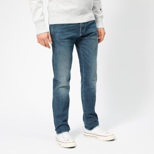 Edwin Men's ED-80 Slim Tapered Red Listed Selvedge Denim Jeans - Mission Wash