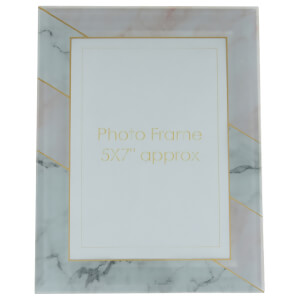 Candlelight Grey & Pink Marble 5" x 7" Photo Frame