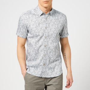Ted Baker Men's Buffilo Short Sleeve Shirt - Light Blue