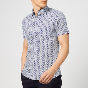 Ted Baker Men's Petalz Short Sleeve Shirt - Blue