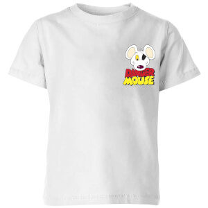 Danger Mouse Pocket Logo Kids' T-Shirt - White