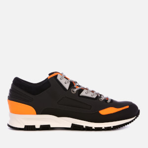 Lanvin Men's Reflective Nappa and Suede Runners - Dark Grey/Black