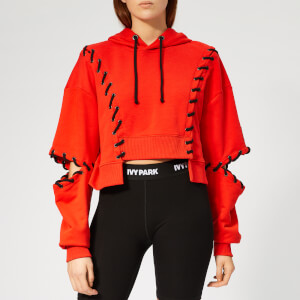 Ivy Park Women's Craft Lace Up Hoodie - Fiery Red