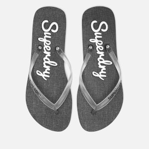 Superdry Women's Super Sleek Flip Flops - Black/Optic White
