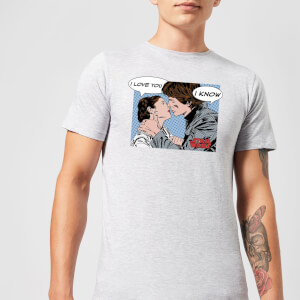 Star Wars Leia Han Solo Love Men's T-Shirt - Grey