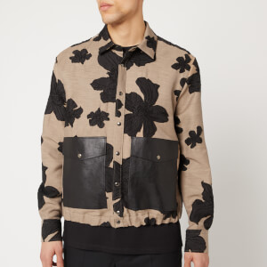 Neil Barrett Men's Floral Jacquard Blouson - Camel/Black