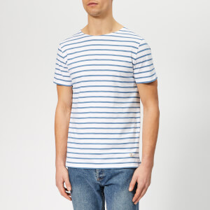 Armor Lux Men's Mariniere Hoedic T-Shirt - Blanc/Moody Blue