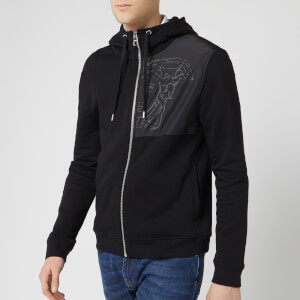 Versace Collection Men's Chest Panel Hoodie - Black