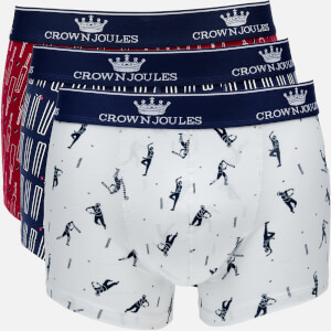 Joules Men's Crown Joules 3 Pack Boxer Shorts - Sticky Wicket