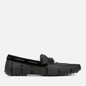 Swims Men's Braided Lace Lux Driver Loafers - Black/Graphite