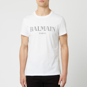 Balmain Men's Paris T-Shirt - Blanc/Noir