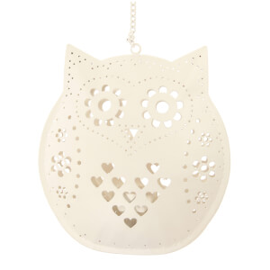 Sass & Belle Hanging Owl Tealight Holder - Cream