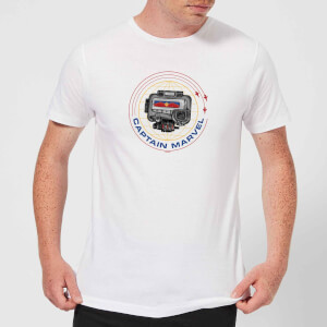 Captain Marvel Pager Men's T-Shirt - White