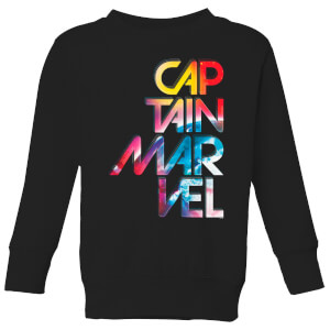 Captain Marvel Galactic Text Kids' Sweatshirt - Black