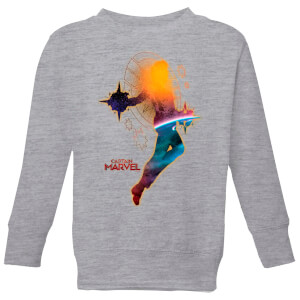 Captain Marvel Nebula Flight Kids' Sweatshirt - Grey