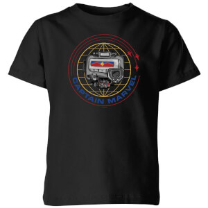 Captain Marvel Pager Kids' T-Shirt - Black