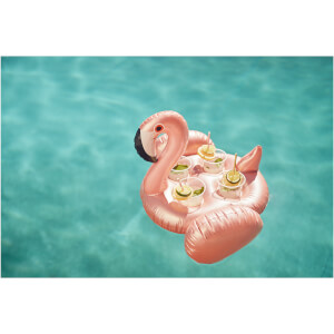 Sunnylife Inflatable Flamingo Family Drink Holder - Rose Gold