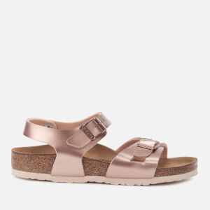 Birkenstock Kids' Rio Slim Fit Double Strap Sandals - Electric Metallic Copper