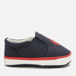 Polo Ralph Lauren Babies' Bal Harbour II Canvas Slip-On Pumps - Navy/Red PP