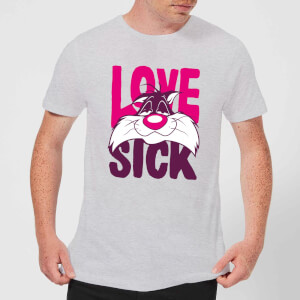 Looney Tunes Love Sick Sylvester Men's T-Shirt - Grey