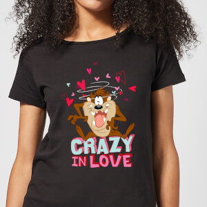 Looney Tunes Crazy In Love Taz Women's T-Shirt - Black