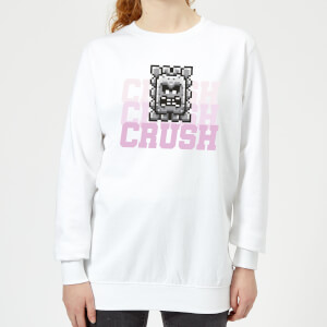 Super Mario CRUSH CRUSH CRUSH Women's Sweatshirt - White
