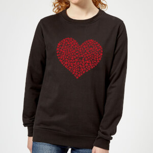 Super Mario Items Heart Women's Sweatshirt - Black