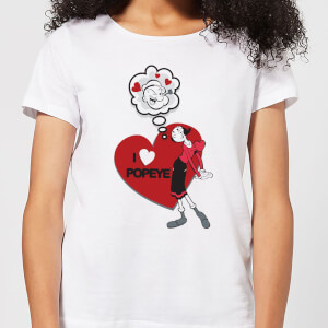 Popeye I Love Popeye Women's T-Shirt - White