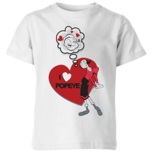 Popeye I Love Popeye Kids' T-Shirt - White