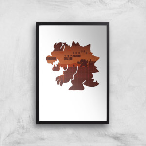 Nintendo Super Mario Bowser Silhouette Art Print