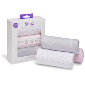 Snüz 3 Piece Bedside Crib Bedding Set - Wave Rose