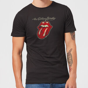 Rolling Stones Plastered Tongue Men's T-Shirt - Black