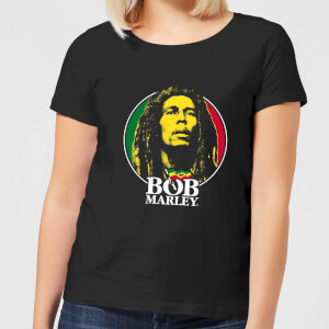 Bob Marley Face Logo Women's T-Shirt - Black