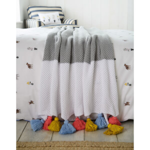 Joules Garden Dogs Throw - White
