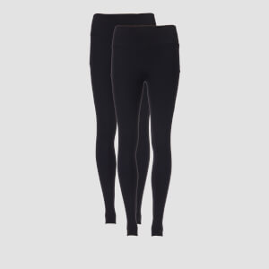 Myprotein Power Mesh Leggings 2 Pack - Black/Black