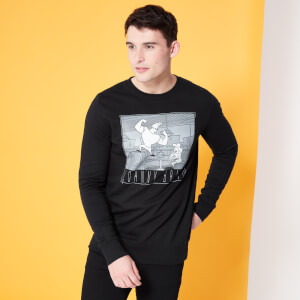 Cartoon Network Spin Off Sweat-shirt Johnny Bravo Scène Classique - Noir