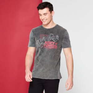 Transformers Peace Through Tyranny T-Shirt - Noir Acid Wash