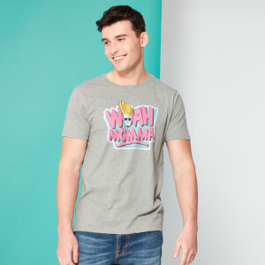 Cartoon Network Spin Off T-Shirt Johnny Bravo Woah Momma - Gris