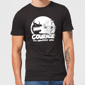 Courage The Cowardly Dog Spotlight Men's T-Shirt - Black