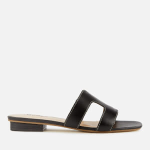 Dune Women's Loupe Leather Mule Sandals - Black