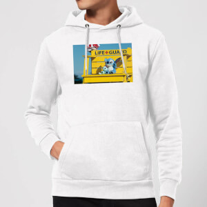 Felpa con cappuccio Disney Lilo And Stitch Life Guard - Bianco