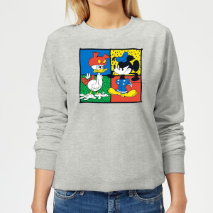 Disney Mickey And Donald Clothes Swap Women's Sweatshirt - Grey