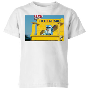 T-Shirt Disney Lilo And Stitch Life Guard - Bianco - Bambini